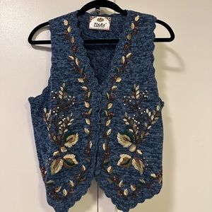 Tiara Vintage Button Sweater Vest